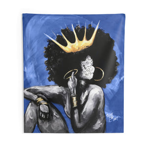 Naturally Queen VI BLUE Indoor Wall Tapestries