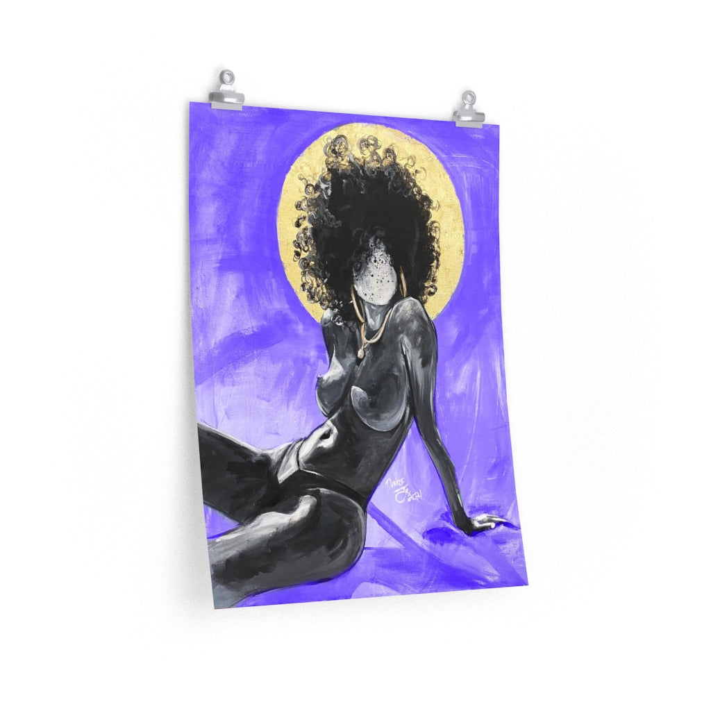 Naturally Nude III PURPLE Premium Matte vertical posters