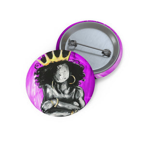 Naturally Queen IX PINK Custom Pin Buttons