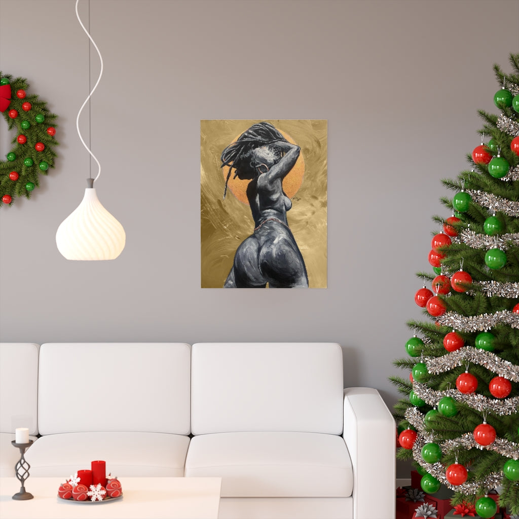 Naturally Nude V GOLD Premium Matte vertical posters