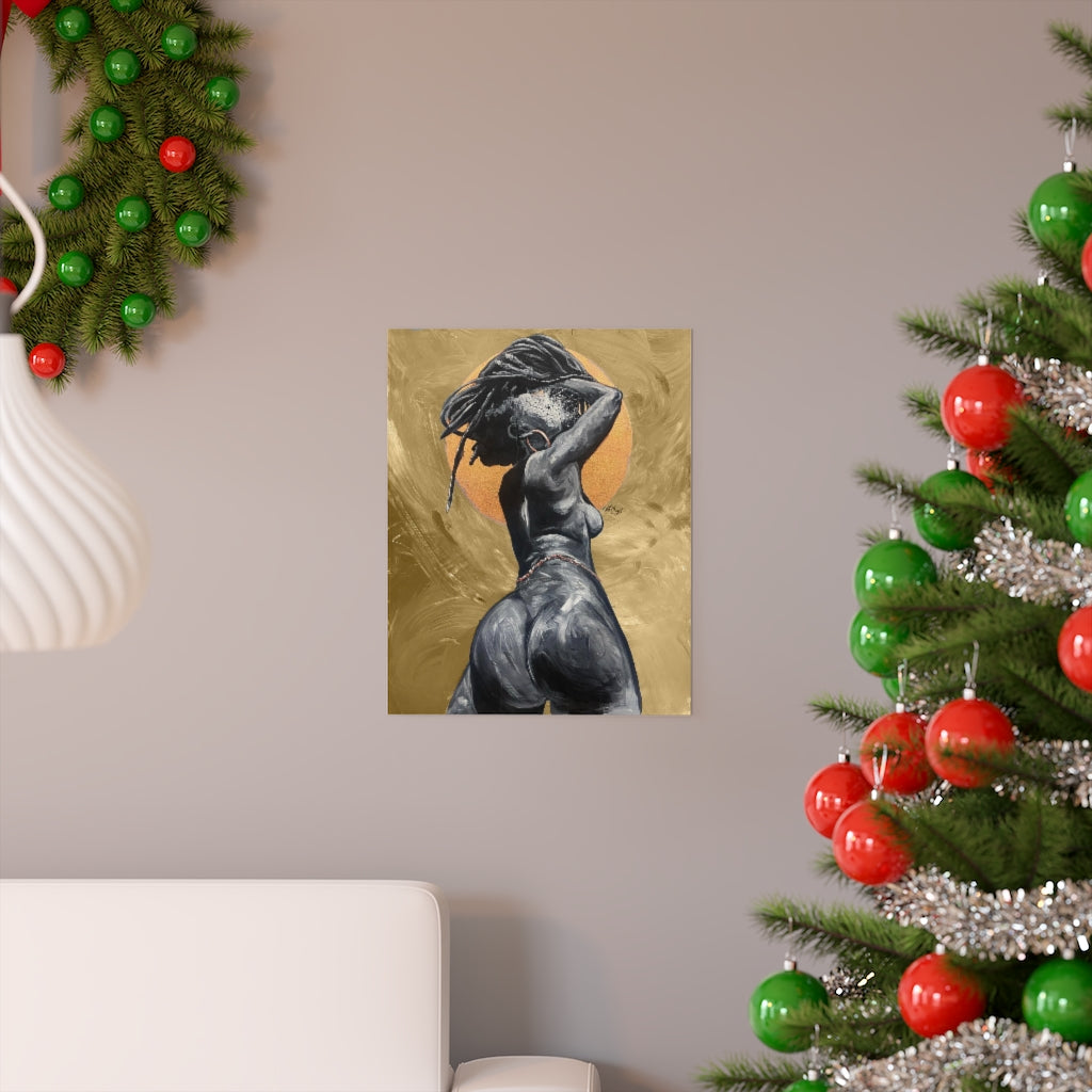 Naturally Nude V GOLD Premium Matte vertical posters