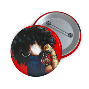 Naturally The Riveter RED Custom Pin Buttons