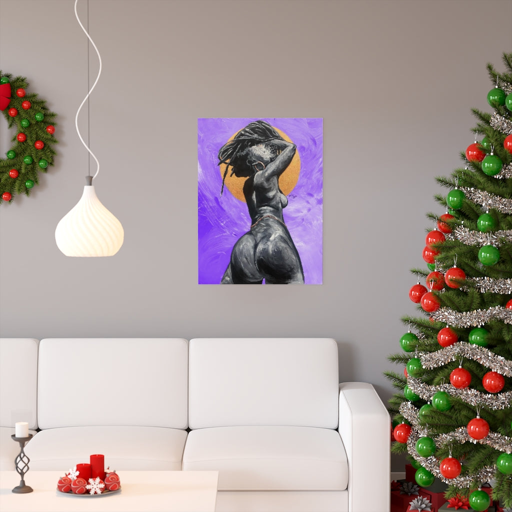 Naturally Nude V PURPLE Premium Matte vertical posters